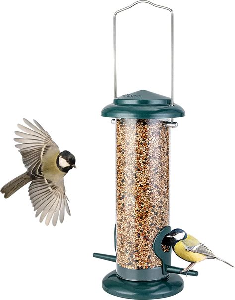 JKG® 2 x DELUXE WILD BIRD SEED FEEDER - Easy Fill Seed Dispenser ...