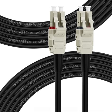 FLYPROFiber OM3 Outdoor Armored Fiber Patch Cable, 20M/66ft LC to LC ...
