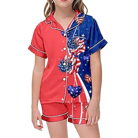 BOOMNY Baby Girls Outfit Sets Short Sleeve Patriotic Independence Day ...