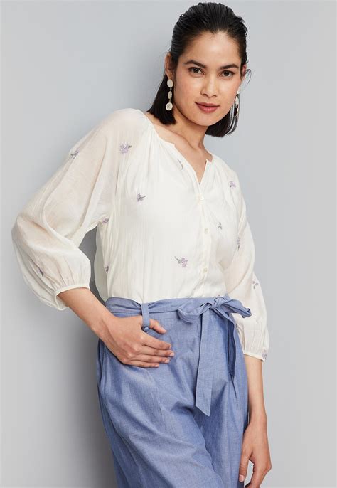 Buy Women Embroidered Dobby Woven Blouse Online at just Rs. 799.0 ...