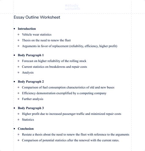 Image result for Printable Essay Outline Worksheet