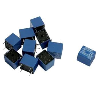 uxcell 10 Pcs DC 9V Coil 10A SPST 5 Pin Electromagnetic Relays PCB Type ...
