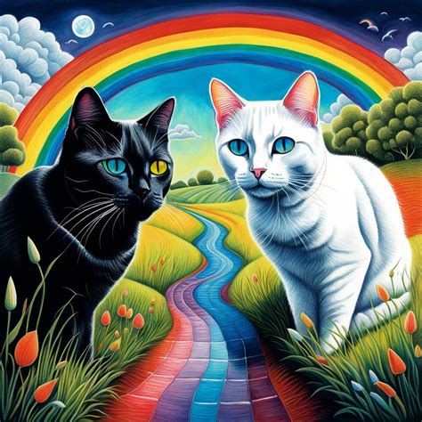 Feline Duality - AI Generated Artwork - NightCafe Creator