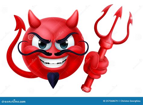 Devil Emoji Emoticon Man Face Cartoon Icon Mascot Stock Vector - Illustration of emoji, mascot ...