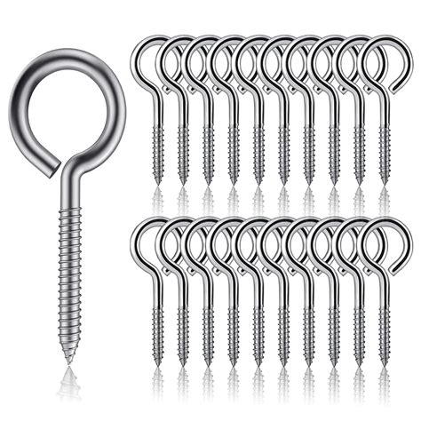 304 Stainless Steel Eye Screws Ring Screw Hook Eye Screws Hooks 55 mm ...