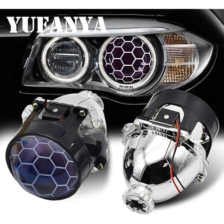 YUFANYA 2.5 Inch Blue Film Honeycomb Bixenon Projector Lens Hi/Lo Beam ...