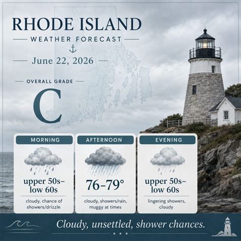 Rhode Island Weather for June 22, 2026