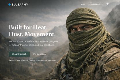 Blue Army Olive Shemagh Tactical Desert Scarf | Military Keffiyeh for