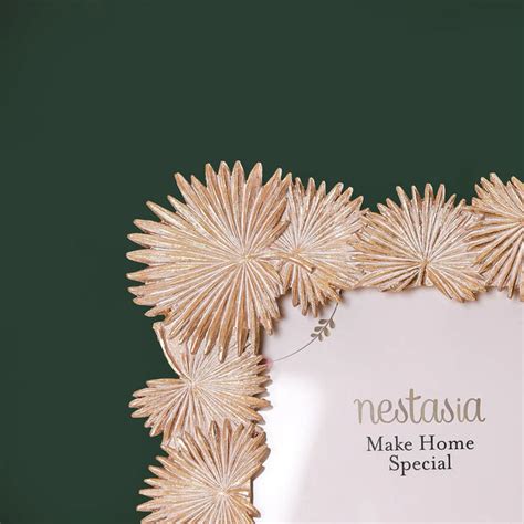 Palm Leaves Decorative Frame Gold Large 11"x8.5" Online - Premium Photo ...