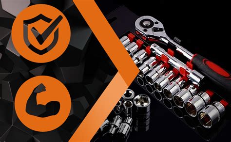 SNE Tool kit 12pc Socket set CRV half Heavy Duty 1/2 Socket Set Hex ...