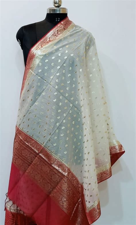 Designer Banarasi Dupatta | Pink | - Leheriya.com