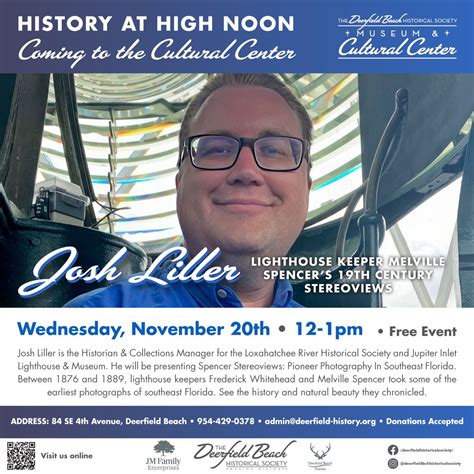 History at High Noon - Josh Liller - Lighthouse Keeper Spencers 19th ...