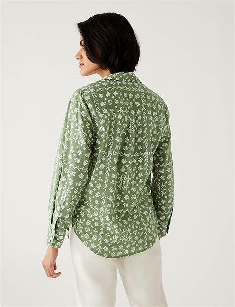Buy Pure Cotton Printed Collared Shirt at Marks & Spencer