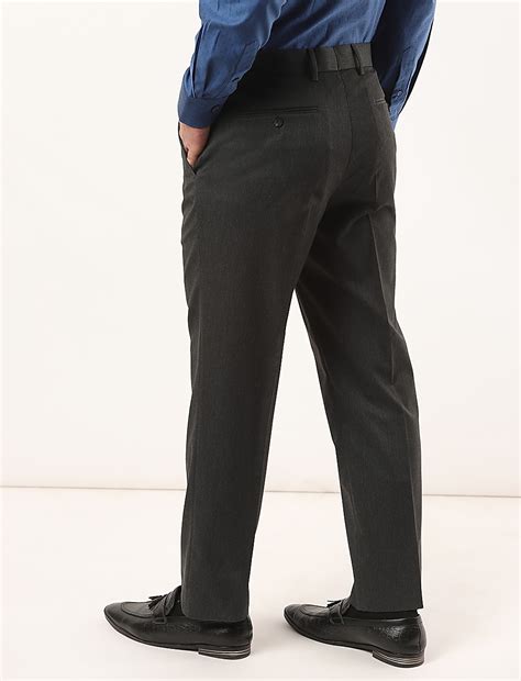 Buy Crease Resistant Regular Fit Design Trouser at Marks & Spencer