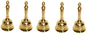 Adhvik Pack Of 5 Pcs Brass Round Head Small Size Spiritual Pooja Puja ...