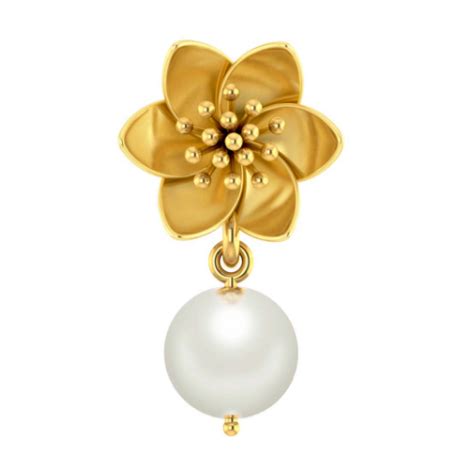 Dainty 18k Gold Pendant | Flower Design Pendant for Women PC Chandra ...