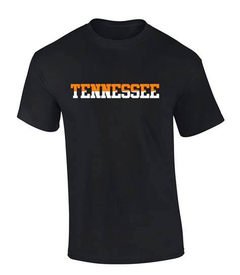 Mens Tennessee Tshirt TN Two Tone Orange and White Football Sports Fan ...