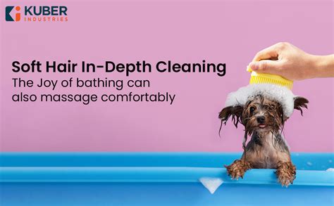 Kuber Industries Dog Brush with Shampoo Container|Cat & Dog Bath Brush ...