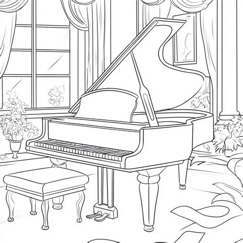 50 Disegni Pianoforte da Colorare: Scatena la Tua Melodia di Colori!