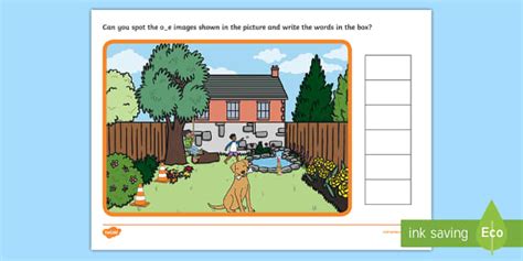 Phase 5 o e Find the Words Scene Activity (teacher made)