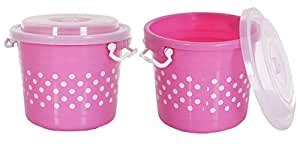 Buy Kuber Industries Dots Design Virgin Plastic 2 Pieces Multipurpose ...