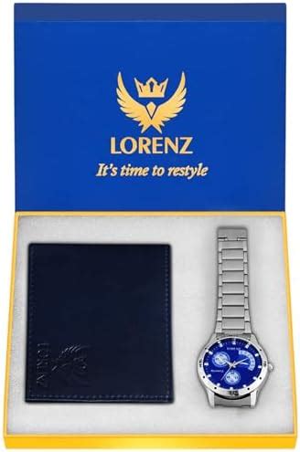 LORENZ Blue Day & Date analogue Watch And Wallet Combo For Men- Cm ...