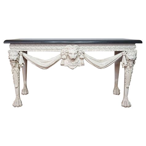 George II Style Giltwood Wolf Console Stamped Lenygon and Co. After ...