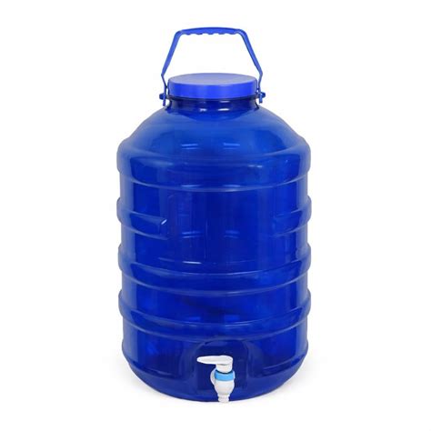 Green Poly MART 20 Liter Water Dispenser with Tap and Handle, Blue, for ...