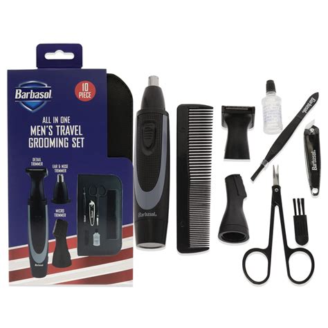 Barbasol All-In-One Mens Grooming , 10 Pc Comb, Scissors, Tweezers ...