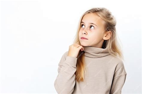 Premium AI Image | Ai generative image Clever pretty blond little girl ...