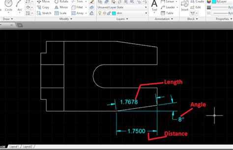 Image result for AutoCAD Angle Between Two Lines