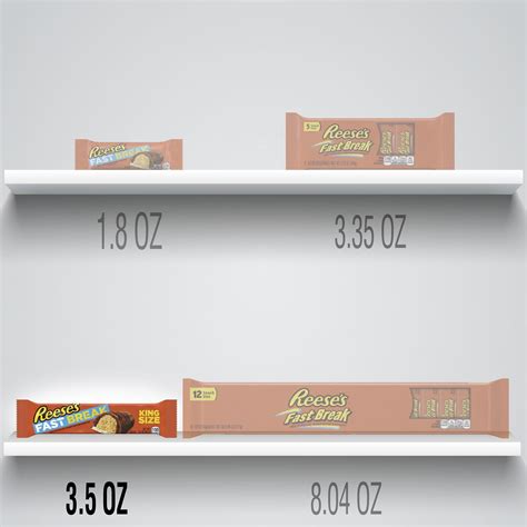 Buy REESE'S, FAST BREAK Milk Chocolate, Peanut Butter and Nougat King ...