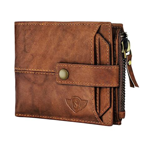 Buy Spiffy® Brown Genuine Hunter Leather Wallet for Men with ATM Card ...