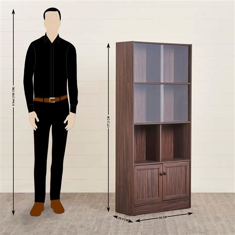 Buy Helios Lewis Torres 4-Tier Book Shelf - Brown from Helios by Home ...