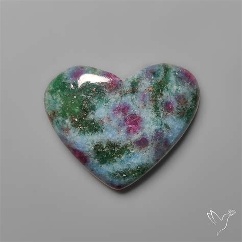 Ruby Kyanite | Ruby In Kyanite Heart Carving (23X29X6 mm) | Gemstones ...