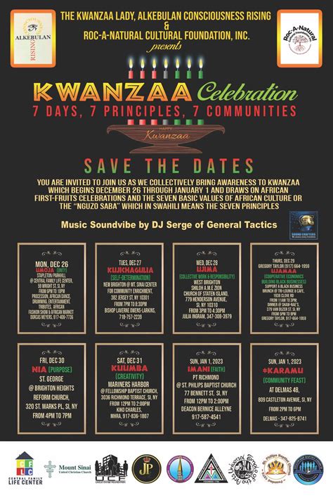 Kwanzaa Celebration: 7 Days, 7 Principles, 7 Communities | Roc-A ...