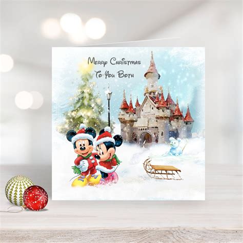 Personalised Disney Christmas Card L Mickey & Minnie L - Etsy UK