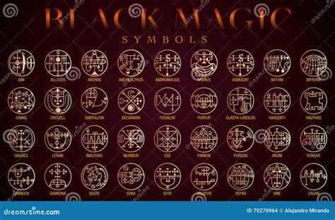 Set of Black magic Symbols stock vector. Illustration of ritual - 79270964
