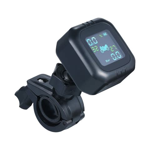 Tire Pressure Monitoring System LCD Display Motorcycle TPMS Tyre Press ...