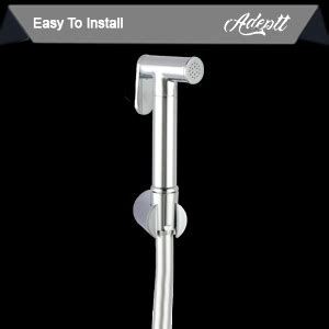 Adeptt Nuline 6501 Series Brass Chrome Jet Health Faucet with Stainless ...