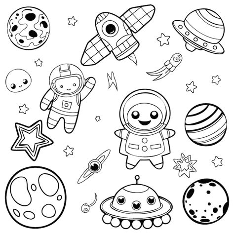 Page 13 | Space coloring page Vectors - Download Free High-Quality ...