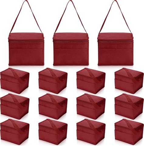 Amazon.com: Nuogo 15 Pack Insulated Lunch Bags Bulk, Reusable Cooler ...