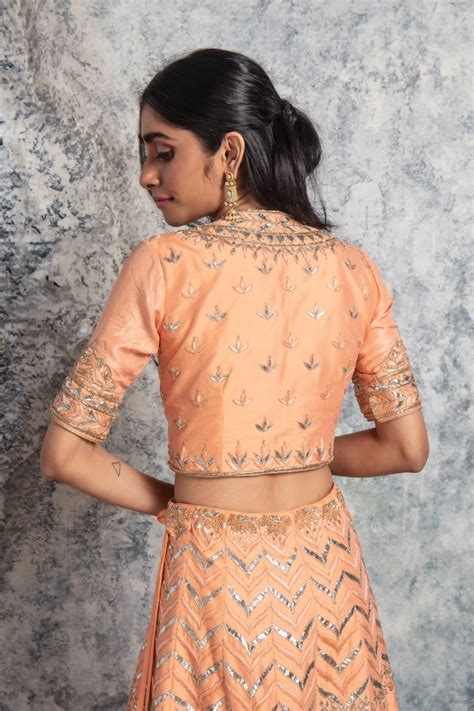 Peach heavy Embroidered Lehenga set – TheStylease.com