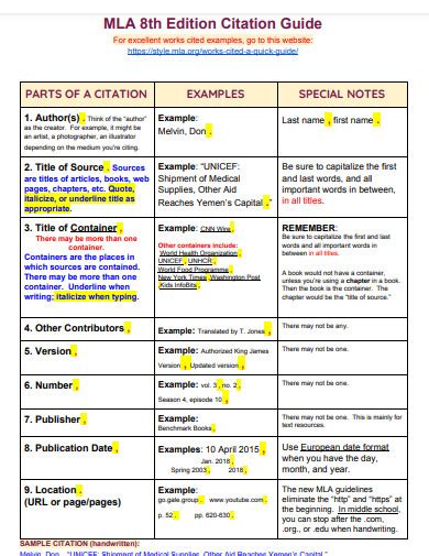 MLA 8 Format Example 的图像结果