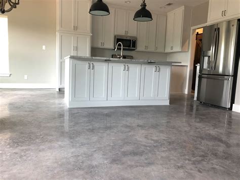 Gray Stained Concrete Floors