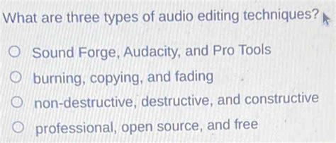 Image result for Types of Audio Editing