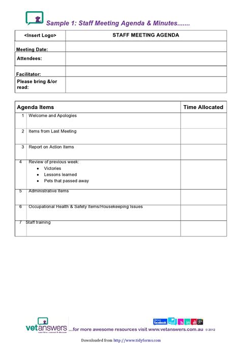 Meeting Agenda Sample 的图像结果