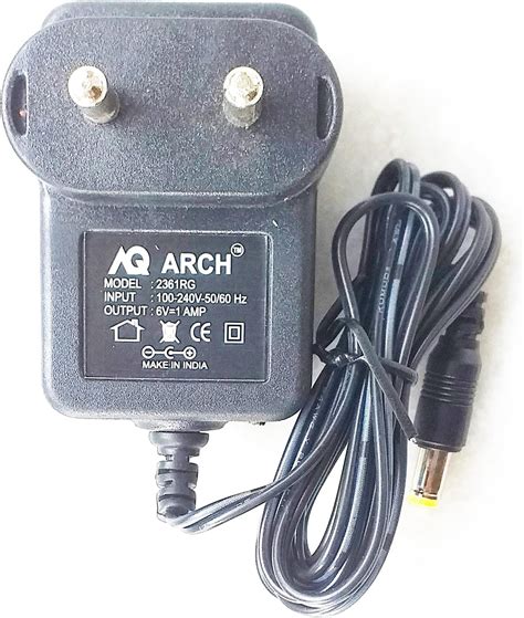 6volt 1amp dc pin Power Adapter for Blood Pressure Machine,FM Radio ...