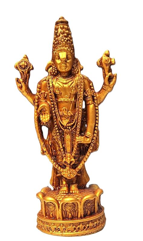 Buy A&S VENTURES Polyresin Golden Lord Balaji Idol | Balaji Idol for ...