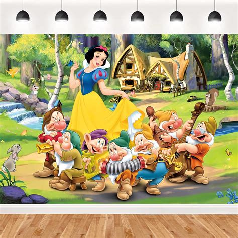 Buy Snow White Backdrop,7x5 FT Princess Snow White Banner Princess ...